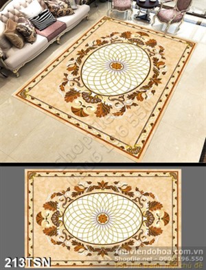 Tranh thảm sàn mẫu gạch hoa văn