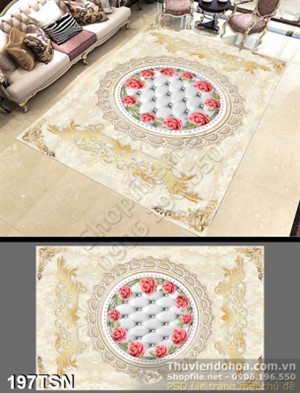 Tranh thảm hoa hồng cổ điển