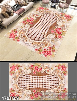 Tranh thảm hoa hồng hiện đại