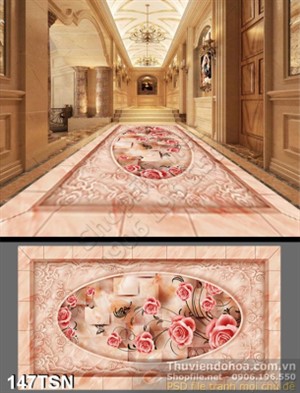 Tranh thảm hoa hồng trang trí