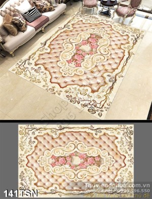 Tranh thảm sàn hoa hồng cổ điển đẹp