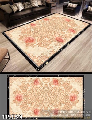 Tranh thảm sàn hoa hồng sang trọng