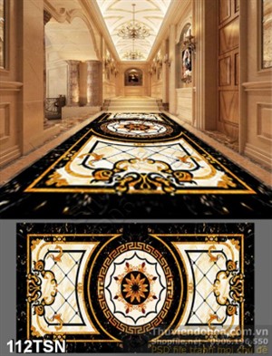 Tranh thảm sàn hoa văn đá