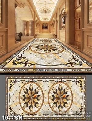Tranh thảm sàn 3D hoa văn cổ điển