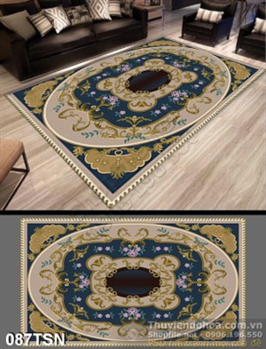 Tranh thảm sàn hoa văn trang trí biệt thự