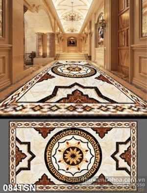 Tranh thảm sàn hoa văn gạch độc đáo