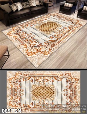 Tranh thảm họa tiết hoa hồng