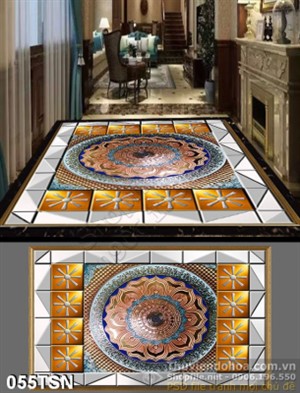 Tranh thảm sàn họa tiết sang trọng đẹp