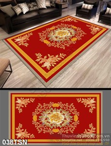 Tranh thảm sàn hoa mẫu đơn