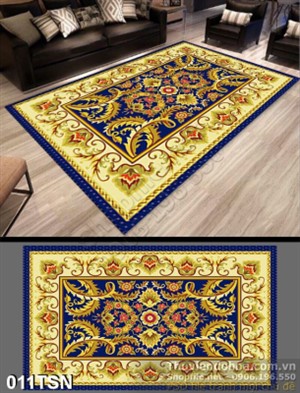 Tranh thảm sàn hoa văn 3D đẹp