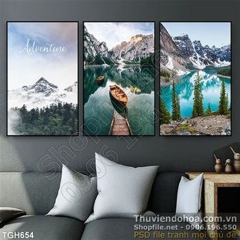 Tranh ghép phong cảnh đồi núi