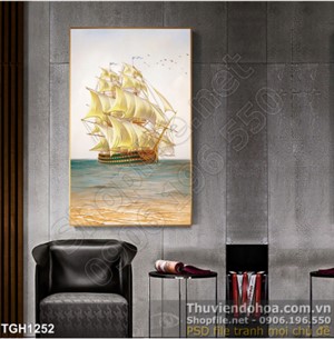 Tranh ghép khổ dọc thuận buồm xuôi gió