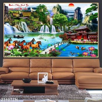 Tranh in uv sơn thủy nghệ thuật