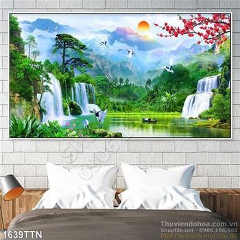 Tranh phong thủy mùa xuân decor