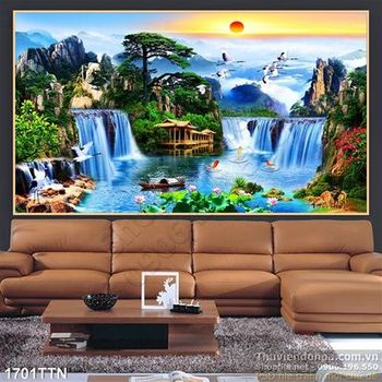 Tranh phong cảnh mùa xuân nghệ thuật đẹp