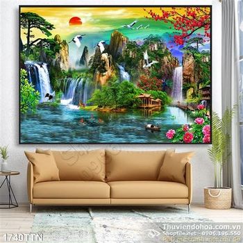 Tranh phong cảnh mùa xuân in uv đẹp nhất