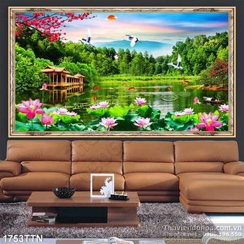 Tranh decor phong cảnh nghệ thuật in 3D