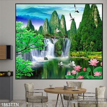 Tranh psd phong thủy nghệ thuật in 3d