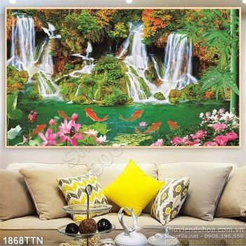 Tranh psd phong cảnh trong rừng in 3D