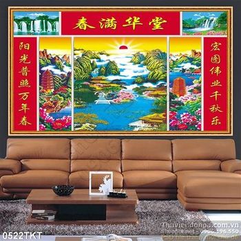 Tranh thư pháp sơn thủy