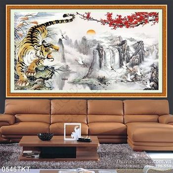 Tranh thư pháp hổ