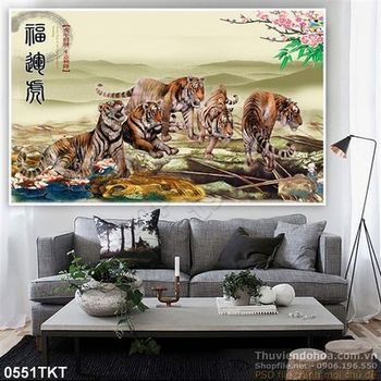 Tranh thư pháp hổ nghệ thuật