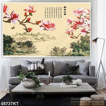 Tranh thư pháp hoa sứ nghệ thuật