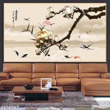 Tranh thư pháp hoa nghệ thuật