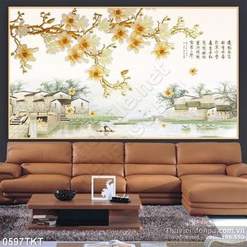 Tranh kim tiền làng quê