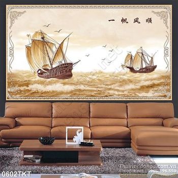 Tranh kim tiền thuận buồm xuôi gió