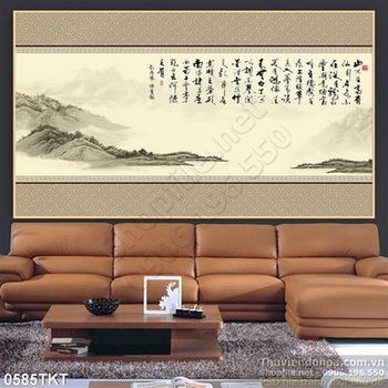 Tranh thư pháp sơn thủy