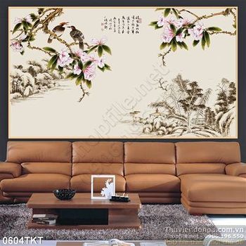 Tranh thư pháp hoa trang trí