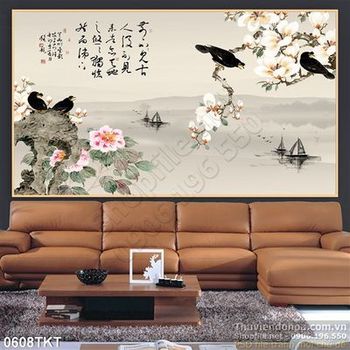 Tranh thư pháp hoa nghệ thuật