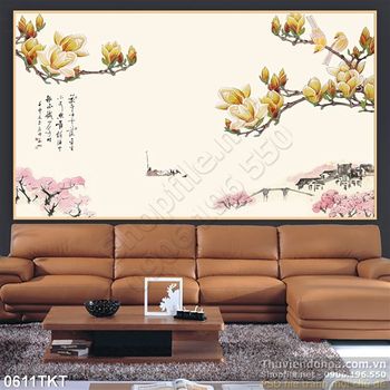 Tranh thư pháp hoa sứ nghệ thuật