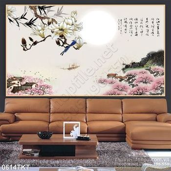 Tranh thư pháp mùa xuân