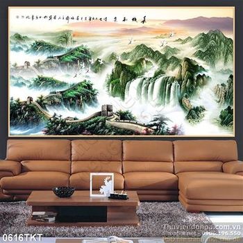 Tranh thư pháp sơn thủy