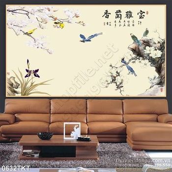 Tranh thư pháp cây nghệ thuật