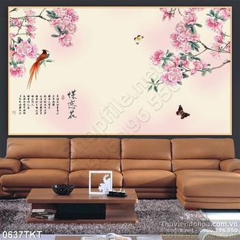 Tranh thư pháp mùa xuân