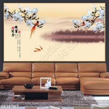 Tranh kim tiền hoa mùa xuân