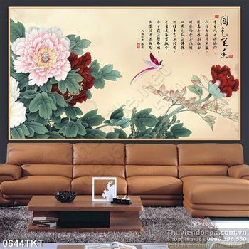 Tranh thư pháp hoa treo tường