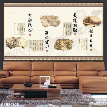 Tranh thư pháp phong thủy