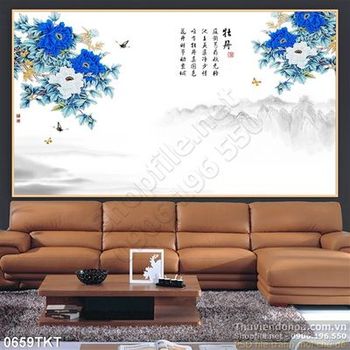 Tranh thư pháp hoa nghệ thuật