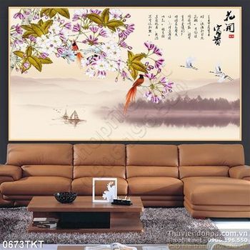 Tranh thư pháp sơn thủy nghệ thuật