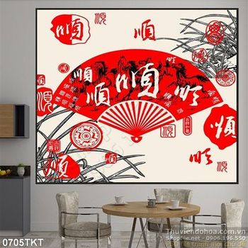 Tranh thư pháp quạt nghệ thuật