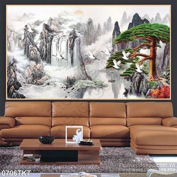 Tranh thư pháp sơn thủy nghệ thuật