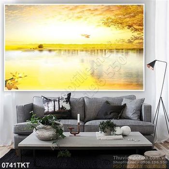 Tranh kim tiền phong cảnh nghệ thuật