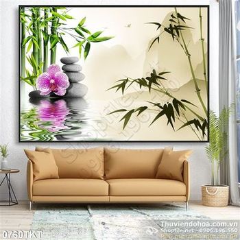 Tranh thư pháp cây tre nghệ thuật