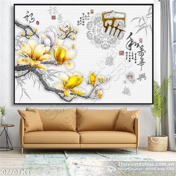 Tranh kim tiền hoa sứ nghệ thuật