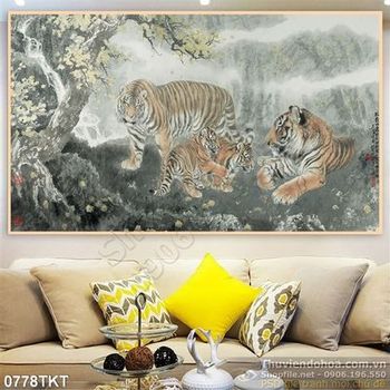 Tranh thư pháp hổ phong thủy