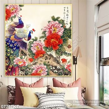 Tranh thư pháp chim phượng hoàng